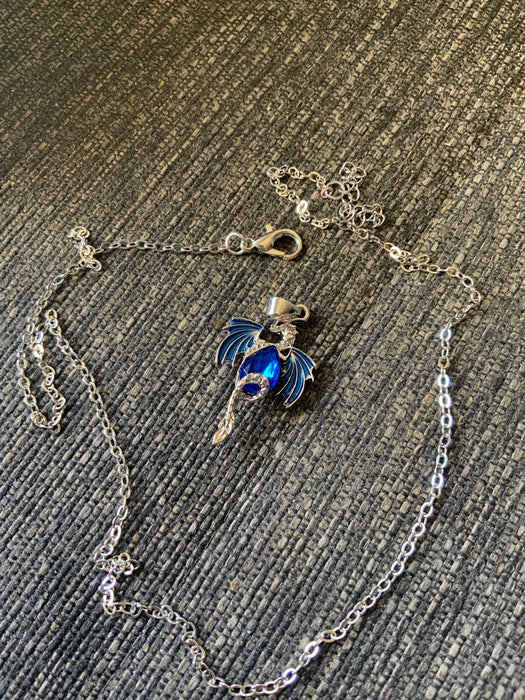Dragon Pendant with Natural Sapphire