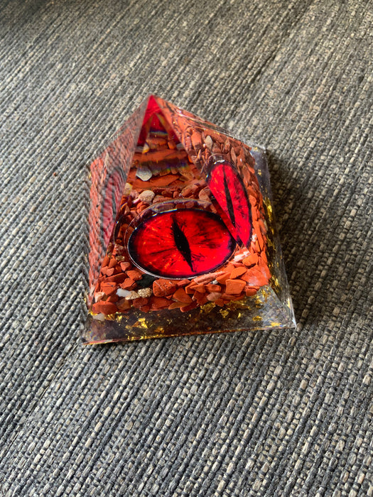 Natural Orgone Pyramid with Brown Malachite