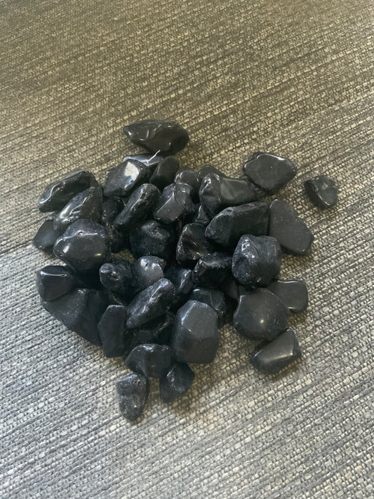 Natural Obsidian Mineral in Tumbled Chips 100g